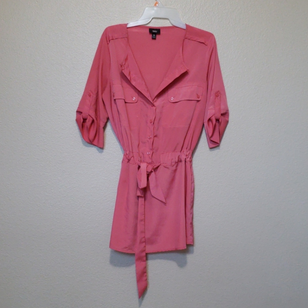 Pink silky dress